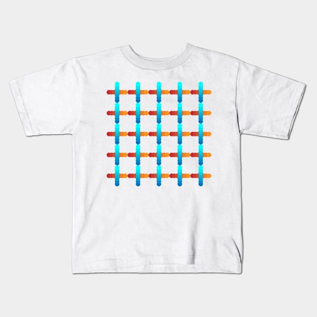 Plus sign pattern Kids T-Shirt by enflow